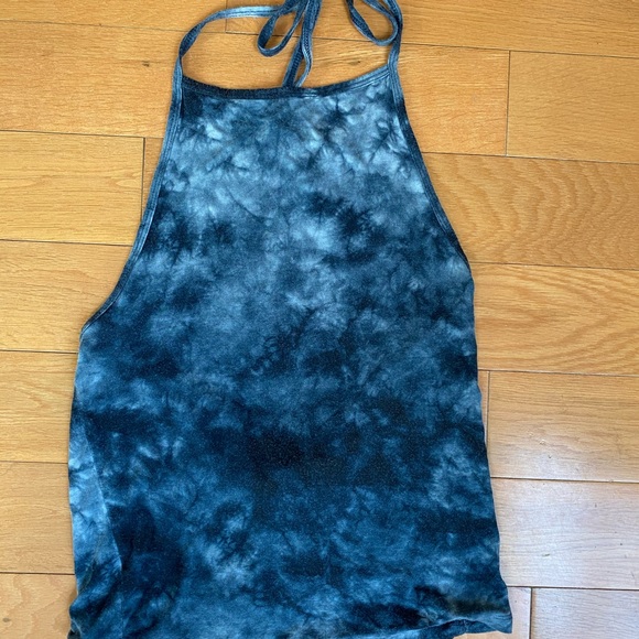 American Eagle Soft & Sexy Blue Tie Dye Halter - Picture 1 of 3